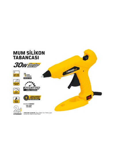 Sgs5290 İnce 7 - 7,5mm Elektrikli Mum Silikon Tabancası 30 Watt