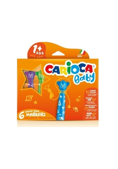 Teddy Jumbo Bebek Süper Yıkanabilir Keçeli Boya Kalemi 6'lı