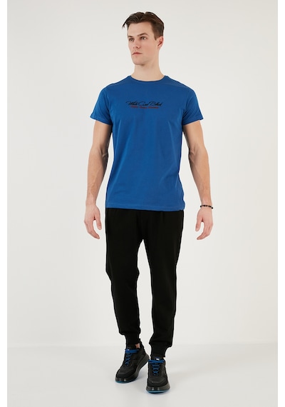 Buratti Pamuklu Slim Fit Bisiklet Yaka Yazılı Erkek T Shirt 541Enjoy Parliament