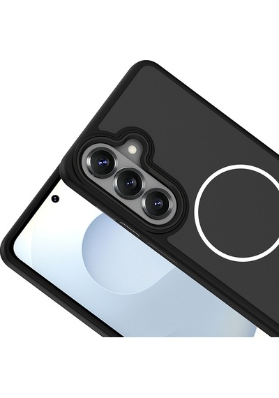 Maks Technology Galaxy Uyumlu S26 Plus Kılıf M-safe Şarj Özellikli Metal Kamera Çerçeveli Mkst Sanremo Silikon Kapak - Laci Lacivert