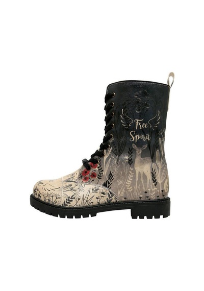 Kadın Vegan Deri Çok Renkli Fermuarlı Uzun Bot - Free Spirit Tasarım Multicolor