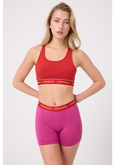 Athleshorts Yüksek Bel Kadın Uzun Boxer Şort -3086 Pembe