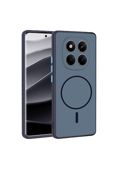 Ecruz Redmi Note 14 Pro 4g Kılıf M-safe Şarj Özellikli Zore Tea Kapak - Lacivert