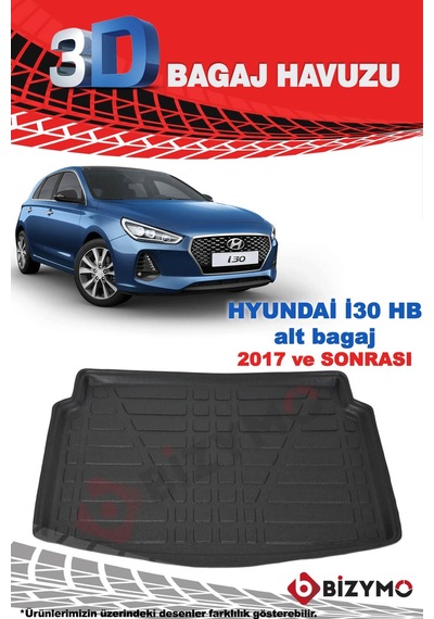 Hyundai İ30 Alt Bagaj 2017 ve Sonrası 3D Bagaj Havuzu Bizymo