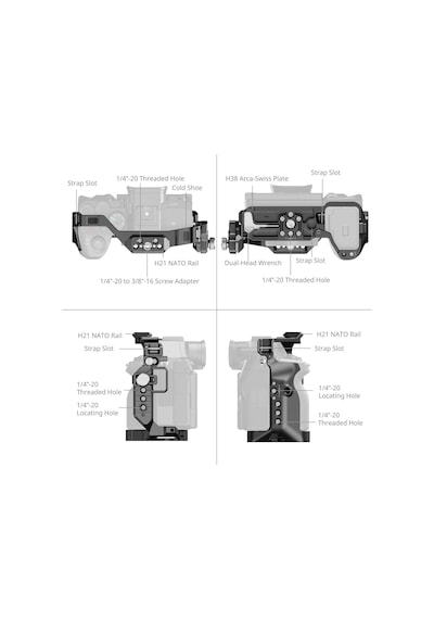 Smallrig 6028 Gelişmiş ''hawklock'' Kafes Kiti Sony Alpha 7 V / 7r V / 7 Iv İçin