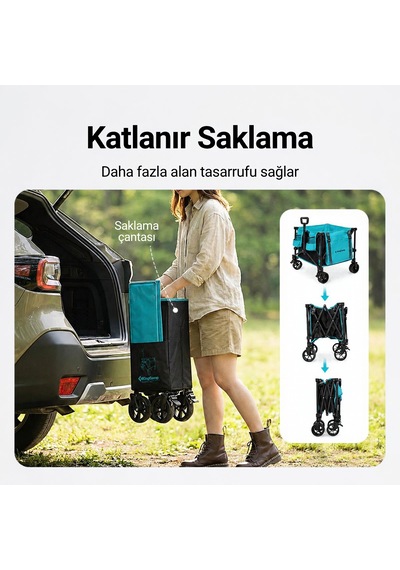 Kingcamp Cube S5 I Çok Amaçlı 90 L Katlanır Vagon Araba