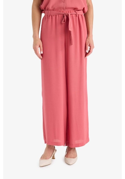 Defacto Culotte Geniş Paça Krinkıl Viskon Kapri C9565ax25smbr275 Bordo