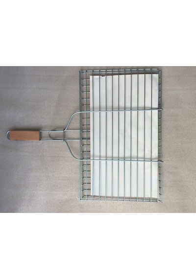 Ahşap Saplı Tel Izgara - Mangal Izgarası - Orta Boy 26 Cm x 43 Cm
