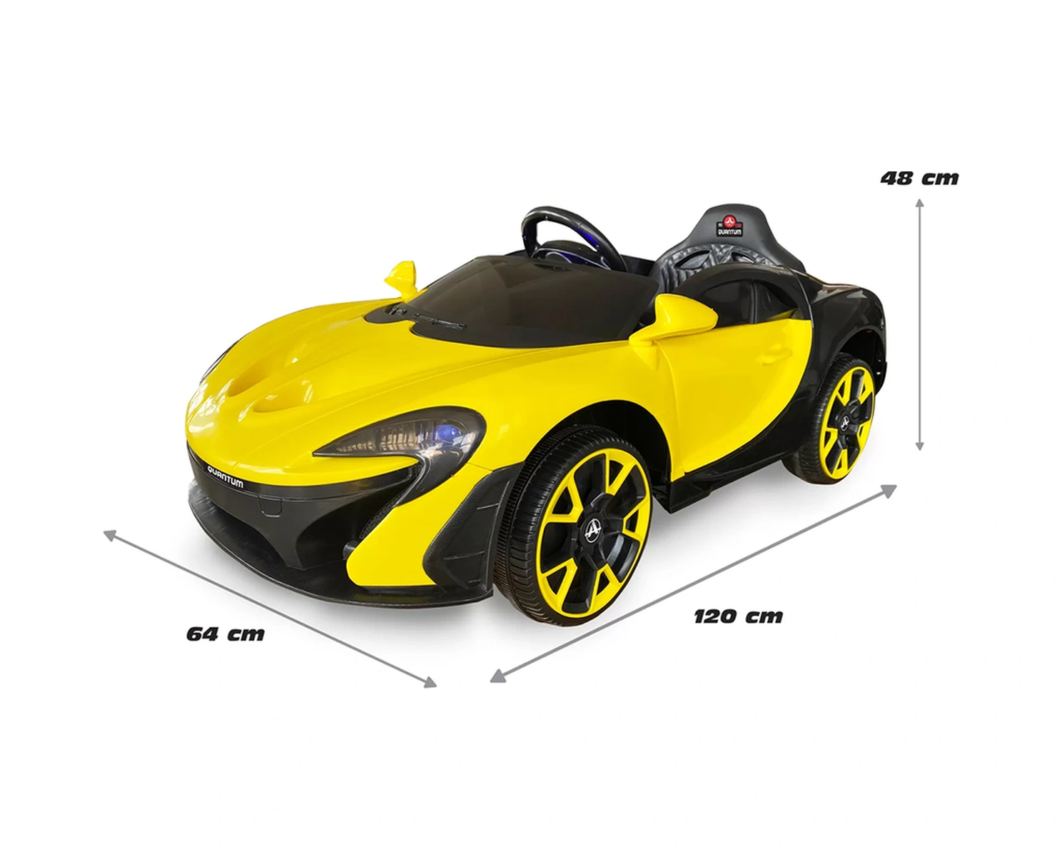Quantum 12v Uzaktan Kumandalı Akülü Araba Sarı Sarı