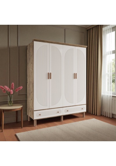 Comiet Sally 4 Kapaklı Çekmeceli Mdf Gardırop Aytaşı