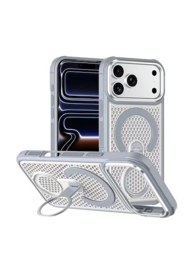 Desingshop Iphone 17 Pro Max Uyumlu Coolring Silikon Kılıf Gri