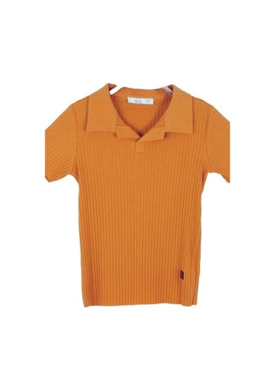 Nk Kids Çocuk Polo Yaka Fitilli T-shirt-14004-tarçın Tarçın