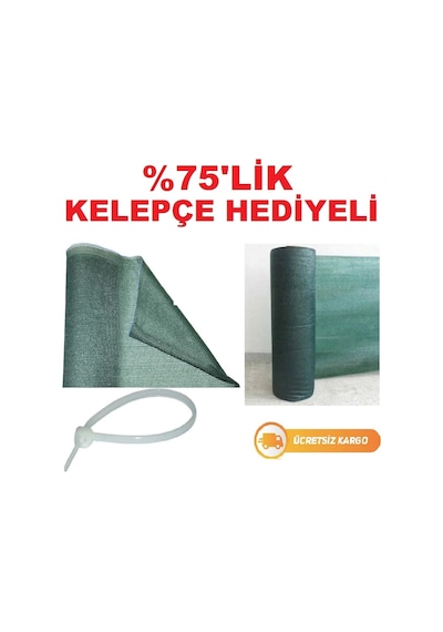 Gölgelik File %75 Gölgeleme Kumaşı Bahçe Çit Koruyucu Filesi