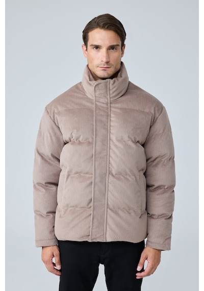 Danger Erkek Su Geçirmez Kadife Puffer Şişme Mont Bej 4346dngr