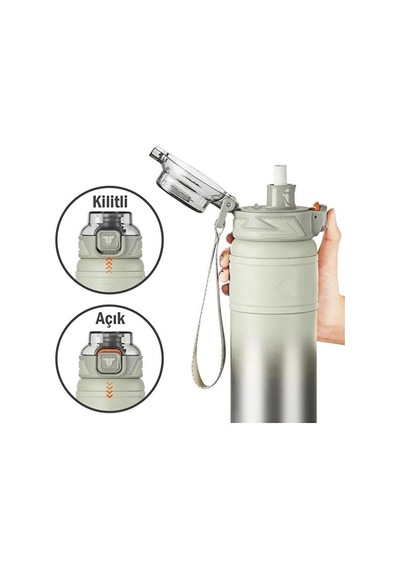 Vagonlife Tkk T2022 500ml Süzgeçli Pipetli Yeşil Çelik Matara Diğer