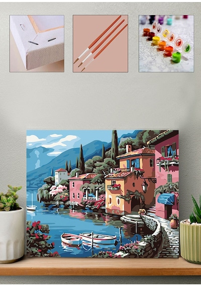 Sayılarla Boyama Seti Deniz Evler 60x75