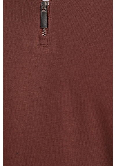 Tudors Erkek Relax Fit Rahat Kesim %100 Pamuk Yarım Fermuarlı Polo Yaka İnterlok Kahverengi Sweatshirt-42171 Kahverengi Tudors Erkek Relax Fit Rahat Kesim %100 Pamuk Yarım Fermuarlı Polo Yaka İnterlok Kahverengi Sweatshirt-42171 Kahverengi