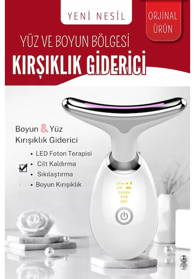 Yüz Ve Boyun Kırşıklık Giderici Ems Güzellik Cihazı Gıdık Sarkma Kırışıklık 3 Modlu