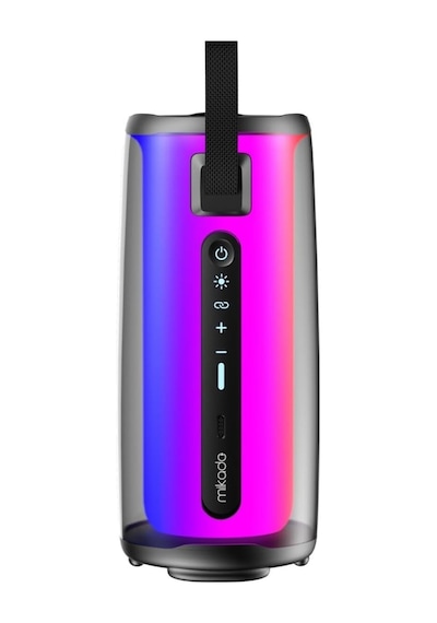 Md-17bt Capella Siyah 10w Rgb Mikrofonlu Transparan Bluetooth/tf Kart/aux/usb Tws 1800 Mah Batarya Speaker