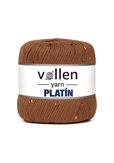 Platin Pullu Örgü Ipi,parlak Simli Tığ Ve Şiş Uyumlu Yün ,acı Kahve