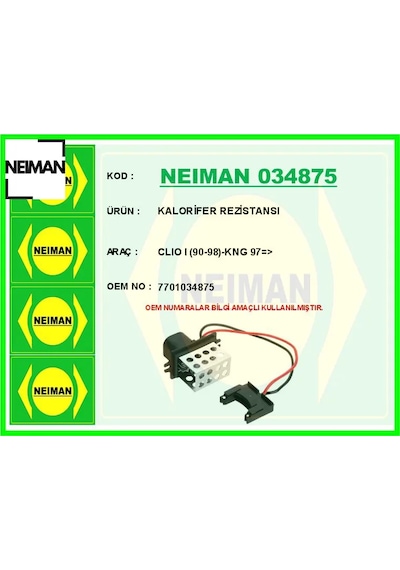 Kalorifer Rezistansı Clıo I 90-98 -kng 97 7701034875