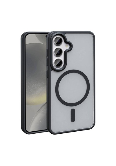Galaxy S23 Fe İle Uyumlu Zore Sio Magsafe Manyetik Mat Arka Kapak Şok Emici Kaymaz Telefon Kılıfı Siyah 50 x 22
