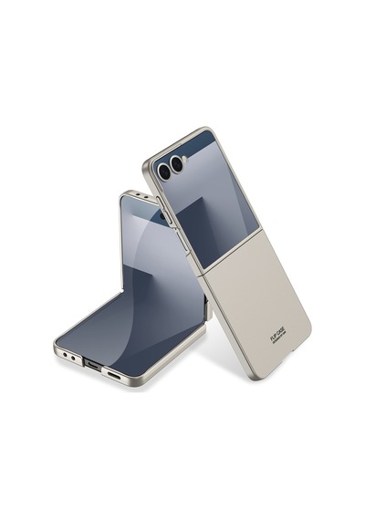 Galaxy Uyumlu Z Flip 7 Kılıf Pazarplus Sert Kıpta Kılıf Titanyum-Gri