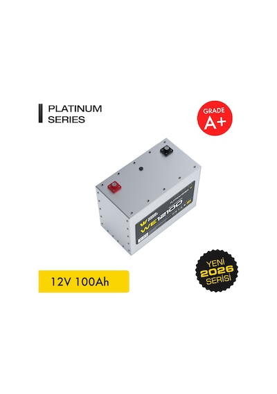 Werer Energy 12V 100Ah LiFePO4 Platinum Series Bluetooth'lu Lityum Demir Fosfat Akü