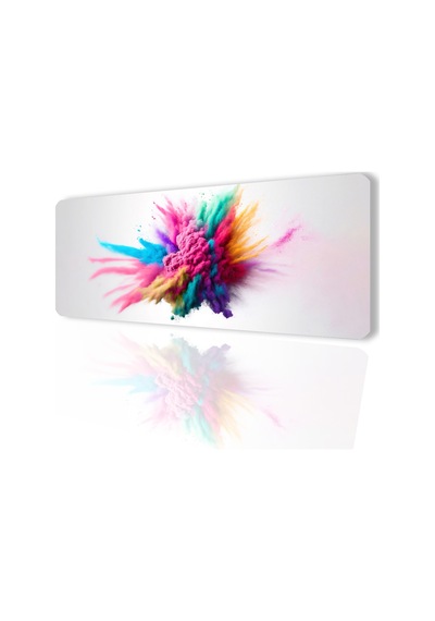 Sonictouch Duman Smoke Kaymaz Gaming Oyuncu Masaüstü Dikişsiz Yeşil Pembe Sarı Klavye Mouse Pad 32x7