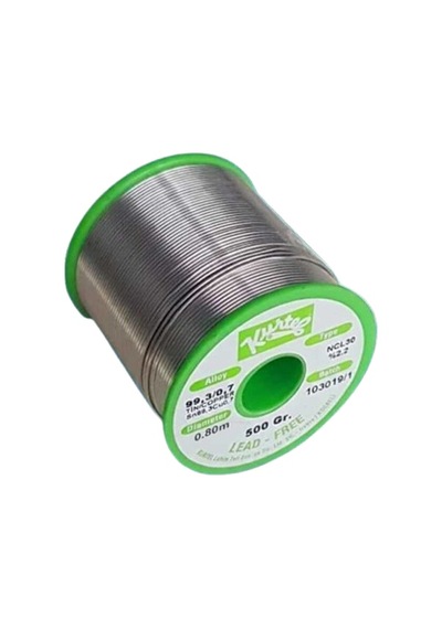 Kurtel Sn99.3 / Cu 0,7 Kurşunsuz Noclean Lehim Teli 500 Gr Makara 0,80 Mm
