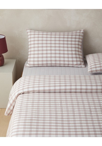 English Home Crispcheck İpliği Boyalı Çift Kişilik Çarşaflı Nevresim Takımı 200x220 Cm Turuncu Turuncu
