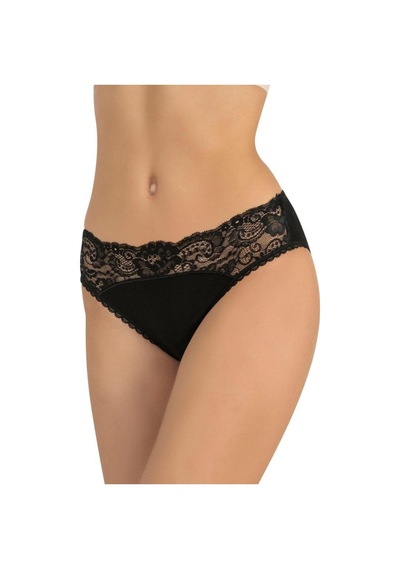 Fabony Kadın Dantelli Bikini Külot Siyah