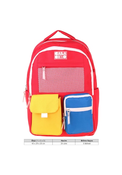 Calacilo Erkek Çocuk Bull Kırmızı Sarı Renkli İlkokul Beş Gözlü Okul Sırt Çantası - Kırmızı - Sarı - C4101 Çok Renkli Calacilo Erkek Çocuk Bull Kırmızı Sarı Renkli İlkokul Beş Gözlü Okul Sırt Çantası - Kırmızı - Sarı - C4101 Çok Renkli