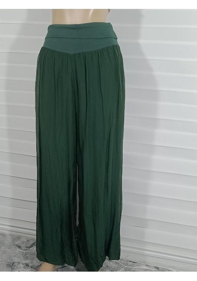 Bohem Stil Italyan Ipek Detaylı Oversize Kap Bluz- Wes Pantolon Takım-8789 Zümrüt Yeşili Bohem Stil Italyan Ipek Detaylı Oversize Kap Bluz- Wes Pantolon Takım-8789 Zümrüt Yeşili