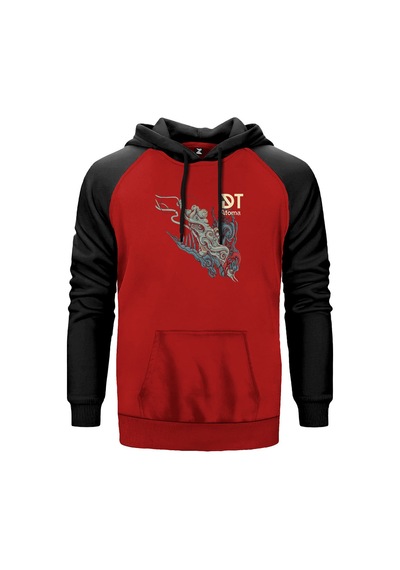 Dark Tranquillity Atoma Kırmızı Renk Reglan Kol Sweatshirt