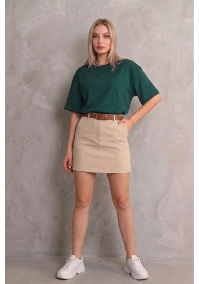 Wear Vexel Kadın Regular Fit Tişört Bisiklet Yaka Yazlık Kısa Kol Basıc T-shirt - Yeşil Yeşil Wear Vexel Kadın Regular Fit Tişört Bisiklet Yaka Yazlık Kısa Kol Basıc T-shirt - Yeşil Yeşil