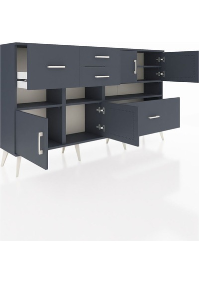 Arges Konsol 5 Raflı 4 Çekmeceli 4 Kapaklı 176x30x99 Antrasit-antrasit Antrasit - Antrasit Arges Konsol 5 Raflı 4 Çekmeceli 4 Kapaklı 176x30x99 Antrasit-antrasit Antrasit - Antrasit