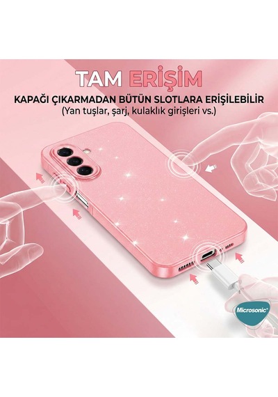 Microsonic Samsung Galaxy Uyumlu A15 Kılıf Grand Stardust Pembe -