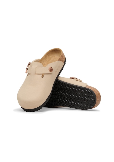 Birkenstock Boston Kıds Bf Flower Buckle Çocuk Terlik 1030630 Bej