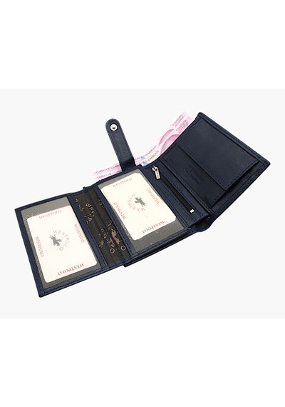 Westpolo Hook Bozuk Para Ve Bol Kart Bölmeli Yumuşak Hakiki Deri Erkek Cüzdanı - Lacivert 706113