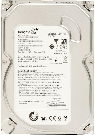 Seagate 250gb 3.5" Barracuda St250dm000 7200 Rpm 16mb Sata-3 Pc Diski