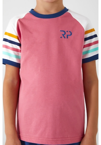 Rolypoly Section Patterned Pembe Erkek Çocuk Bermuda Takım 5274-33136 Pembe