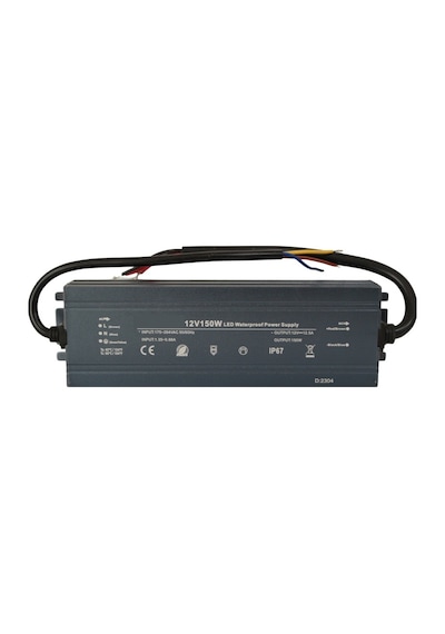 HazarLed 12 Volt 12,5 Amper Ip67 Su Geçirmez Dış Cephe Led Adaptör 150 Watt