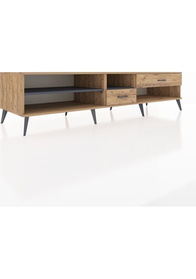 Kronos Tv Ünitesi 2 Raflı 2 Çekmeceli 220x59x51 Çam-antrasit/çam Antrasıt/atlas Çam - Atlas Çam Kronos Tv Ünitesi 2 Raflı 2 Çekmeceli 220x59x51 Çam-antrasit/çam Antrasıt/atlas Çam - Atlas Çam