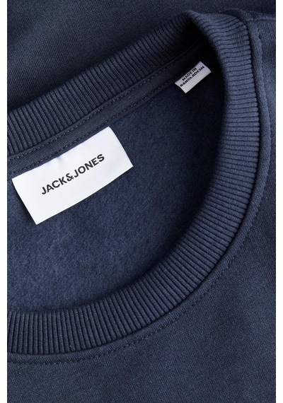 Jack & Jones Jjrush Erkek Sweatshirt Bisiklet Yaka Rahat Günlük Pamuklu Lacivert