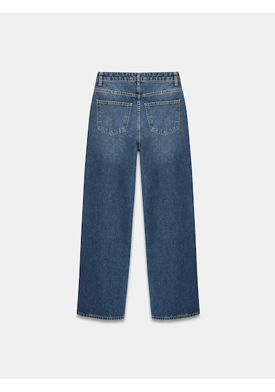 Dilvin 72117 %100 Pamuk Wide Leg Jean-yeşil Yeşil