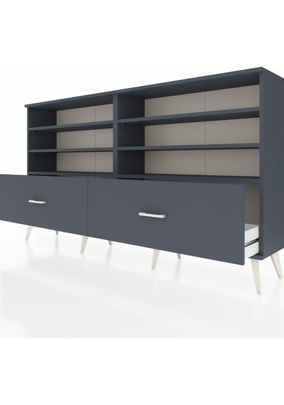 Arges Konsol 6 Raflı 2 Çekmeceli 176x30x99 Antrasit-antrasit Antrasit-antrasit Arges Konsol 6 Raflı 2 Çekmeceli 176x30x99 Antrasit-antrasit Antrasit-antrasit