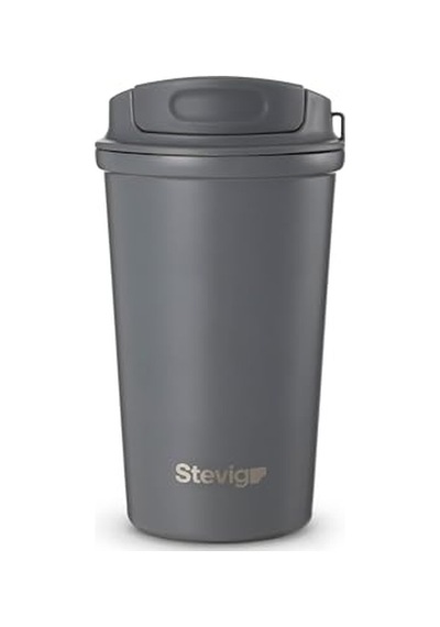 Work Flip Open Coffee Mug Çelik Termos 400 Ml Grey St-251 Diğer