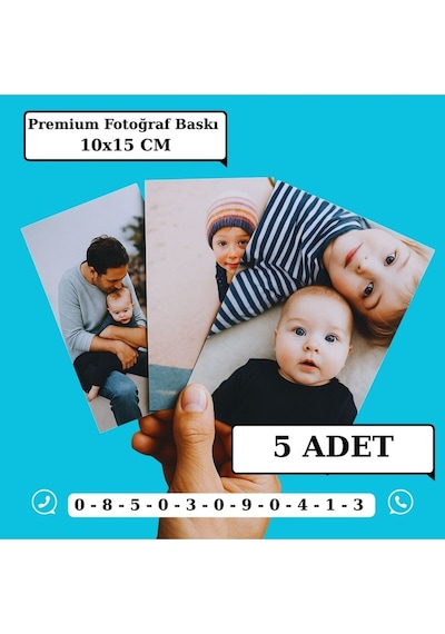 Kişisel Premium Fotoğraf Baskısı 5 Adet 10x15 Cm