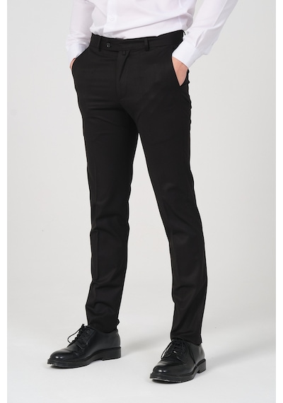 Slim Fit Erkek Kumaş Pantolon Siyah